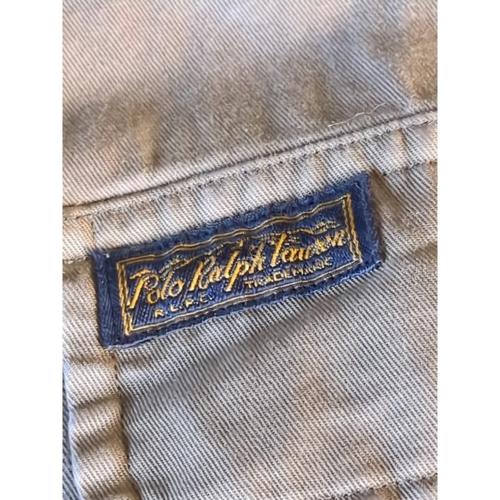 NWT VTG Polo Ralph Lauren Classic Military Green Long Sleeve Button Down Sz XL